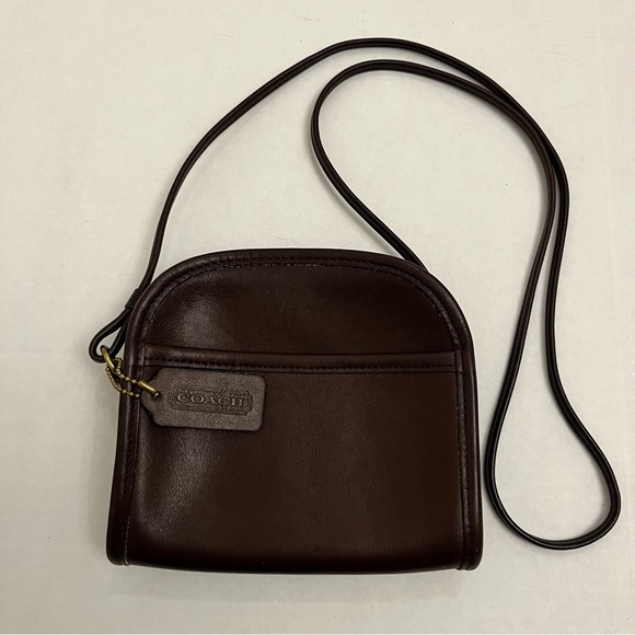 Vintage COACH Abbie Brown Leather Crossbody Bag - Picture 1 of 9